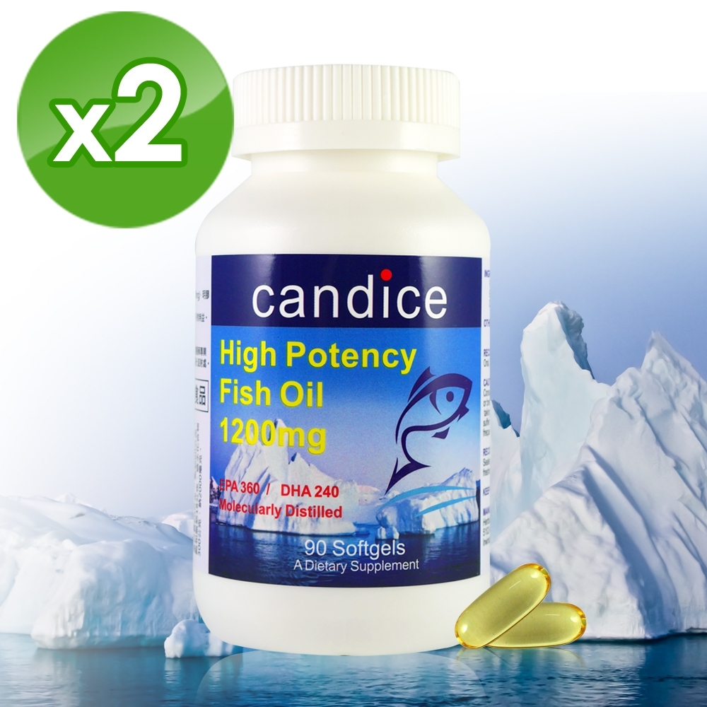 Candice康迪斯歐米加600魚油膠囊(90顆*2瓶)｜超級Omega-3