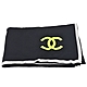 CHANEL 經典螢光色雙C LOGO披肩/圍巾(黑) product thumbnail 1