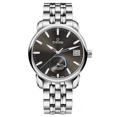 TITONI 梅花錶 大師系列 動力儲存顯示機械腕錶 41mm / 94388S-579