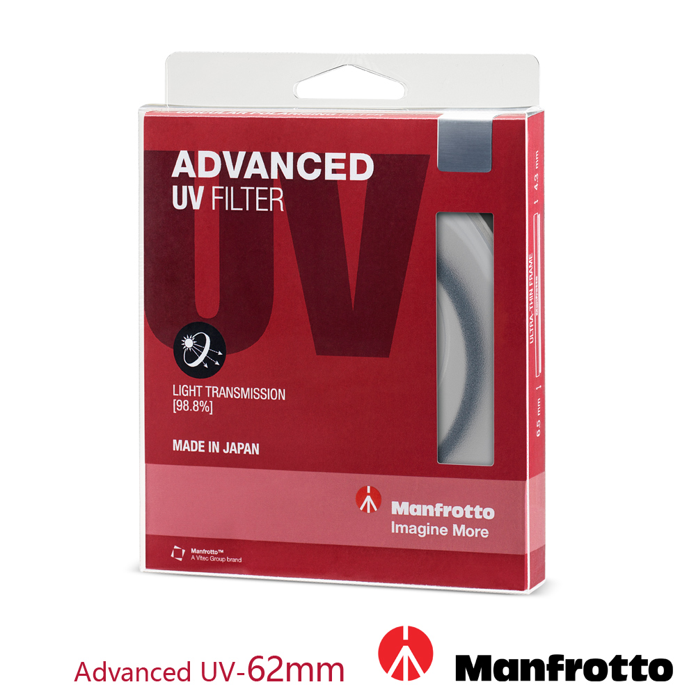 Manfrotto 62mm UV鏡 Advanced 濾鏡系列