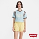 Levis Gold Tab金標系列 女款 寬鬆版短袖T恤 / 復古條紋運動風設計 /  淺藍 product thumbnail 1