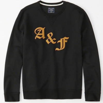 AF a&f Abercrombie & Fitch 男 長袖T恤 黑色 1551