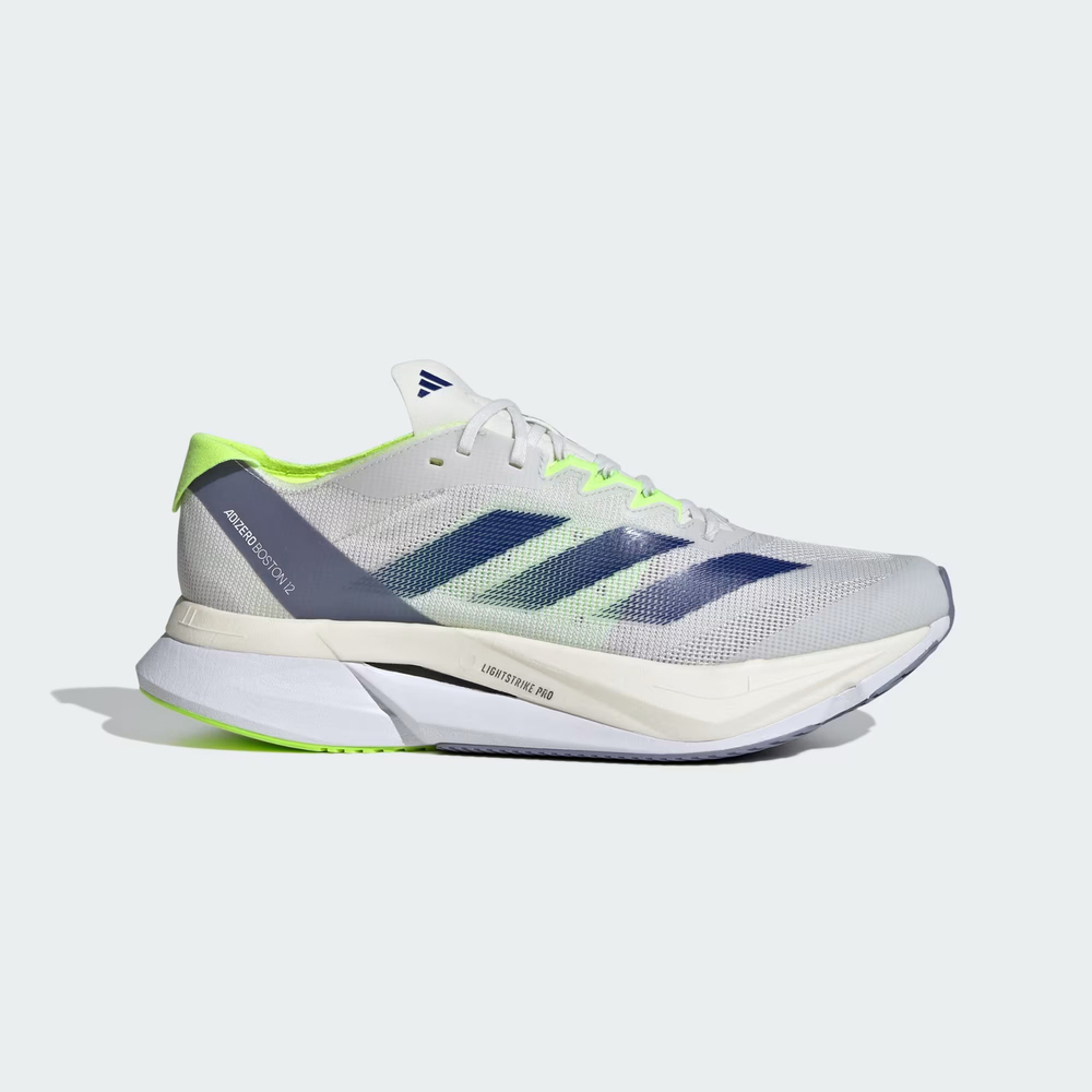 Adidas Adizero Boston 12 M [IE8493] 男 慢跑鞋 運動 路跑 中長距離 馬牌底 灰白藍