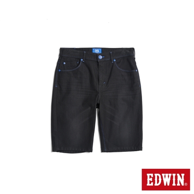 EDWIN EDGE JERSEYS 迦績合身牛仔短褲-男-黑色