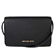 MICHAEL KORS Jet Set Item 金字Logo防刮皮革掀蓋鏈帶斜背包(大-黑色) product thumbnail 1