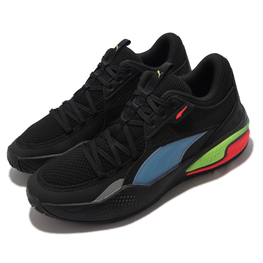 Puma 籃球鞋 Court Rider Pop 運動 男鞋 海外限定 撞色 緩震 耐磨抓地 包覆 黑 彩 376107-01