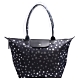 LONGCHAMP Le Pliage星星印花暗釦/拉鍊長提把尼龍水餃包(小-機師藍色) product thumbnail 1