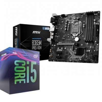 MSI B365M PRO-VDH 主板 + Intel i5-9400F處理器 組合套餐