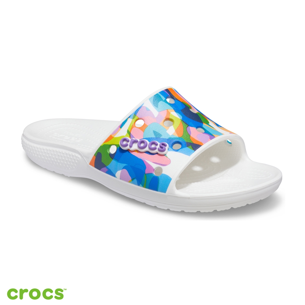 Crocs 卡駱馳 (中性鞋) 泡泡迷彩印花經典拖鞋-207408-94S