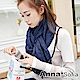 AnnaSofia 清新立體方摺 拷克邊圍巾披肩(藏藍系) product thumbnail 1