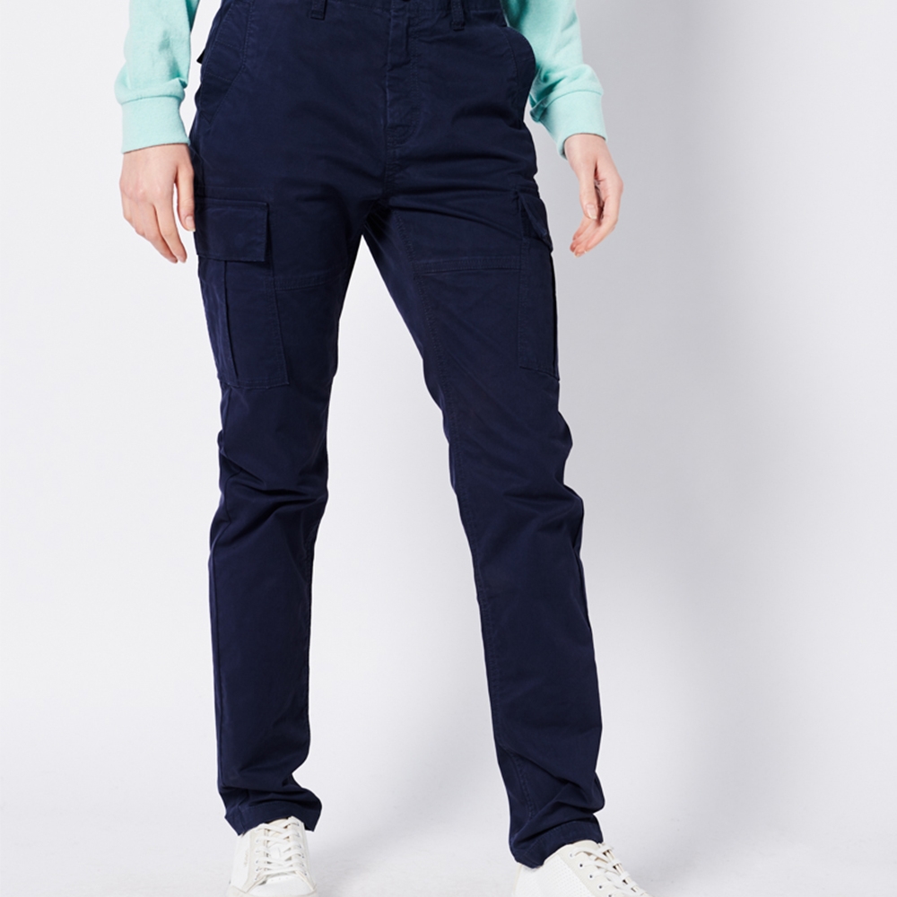 SUPERDRY 女裝 休閒長褲 SLIM CARGO PANT 海軍藍