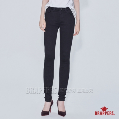 BRAPPERS 女款 新美腳Royal系列-中腰彈性窄管褲-黑