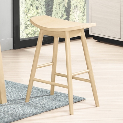 Boden-格爾實木吧台椅/高腳椅/單椅-低款-洗白色(二入組合)-48x36x59cm