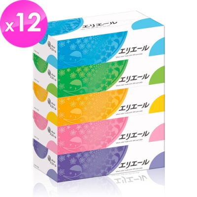 日本大王elleair 柔膚抽取式面紙 180抽x5盒X12串/箱