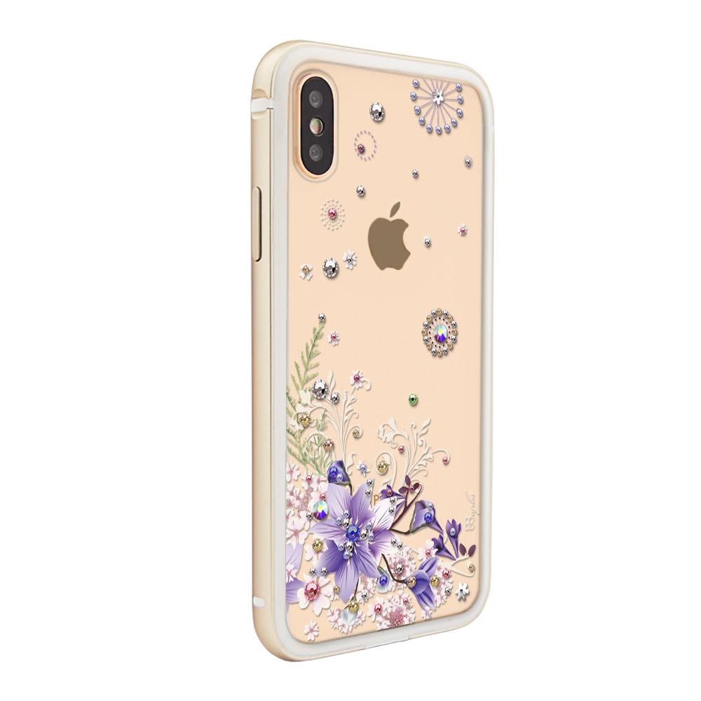 apbs iPhone XS Max 6.5吋施華彩鑽鋁合金屬框手機殼-祕密花園