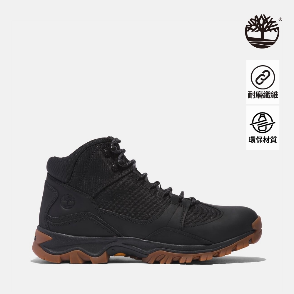 Timberland 男款黑色中筒健行鞋|A68MRW02