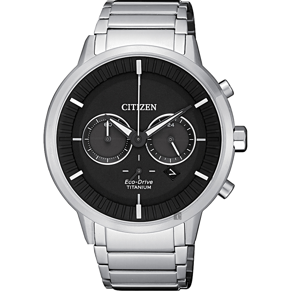 CITIZEN 星辰 光動能超級鈦簡約計時手錶(CA4400-88E)-黑/41mm