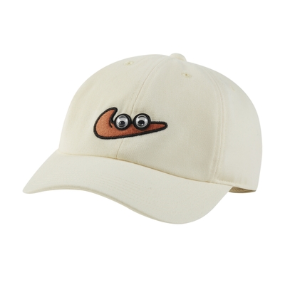 NIKE 帽子 棒球帽 運動帽 遮陽帽 K NK CLUB CAP US CB SWOOSHY 白 FZ0831-113