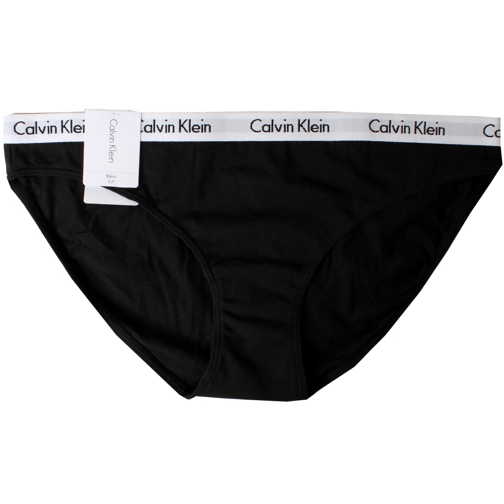 【Calvin Klein】ck carousel棉質BIKINI三角女內褲(黑色)