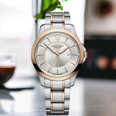 Victorinox 瑞士維氏 Alliance 經典正裝 時尚 紳士腕錶 男錶 不繡鋼錶-VISA-241912