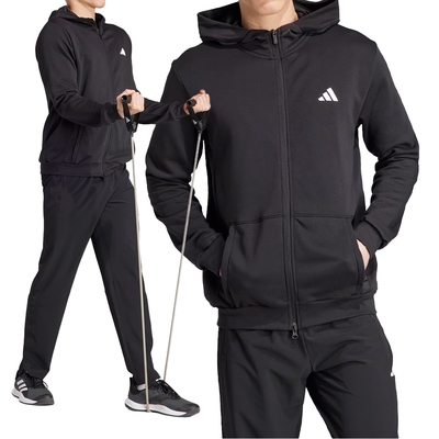 Adidas WO DK TOP 男款 黑色 毛圈布 吸濕排汗 舒適 休閒 連帽 外套 IT4308