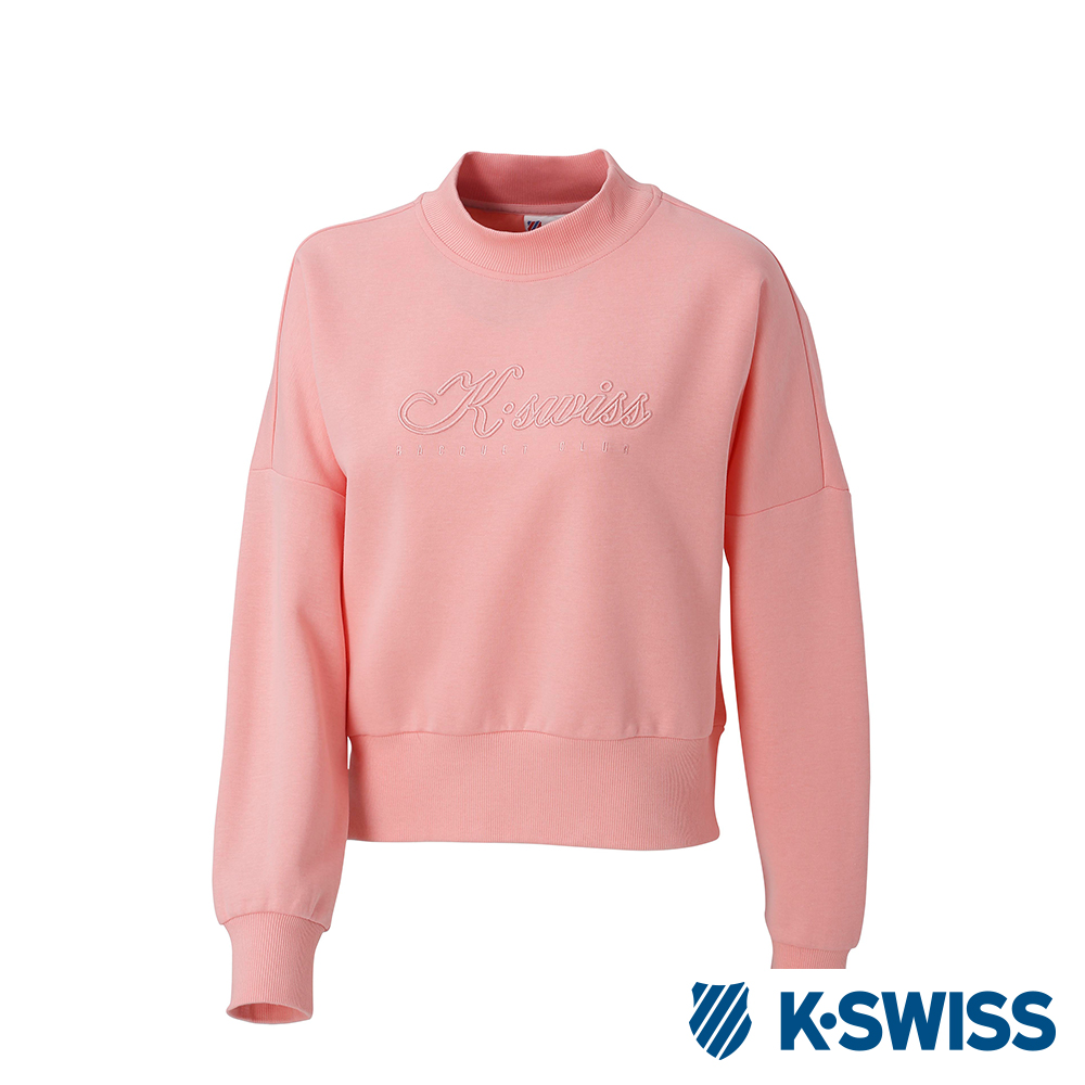 K-SWISS Round Sweat Shirts女圓領長袖上衣-女-粉紅