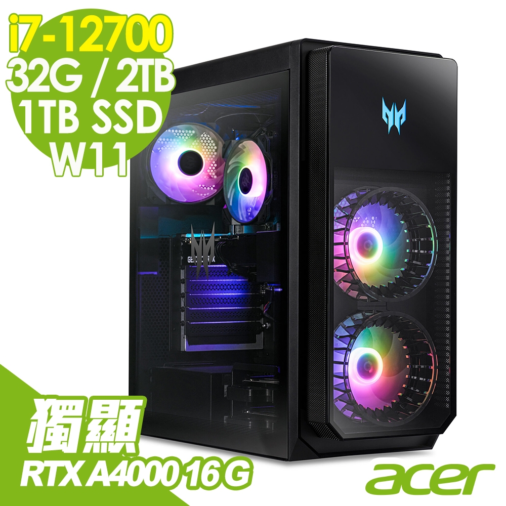 Acer PO5-640 i7-12700/32G/1TSSD+2TB/RTX A4000 16G/W11 特仕