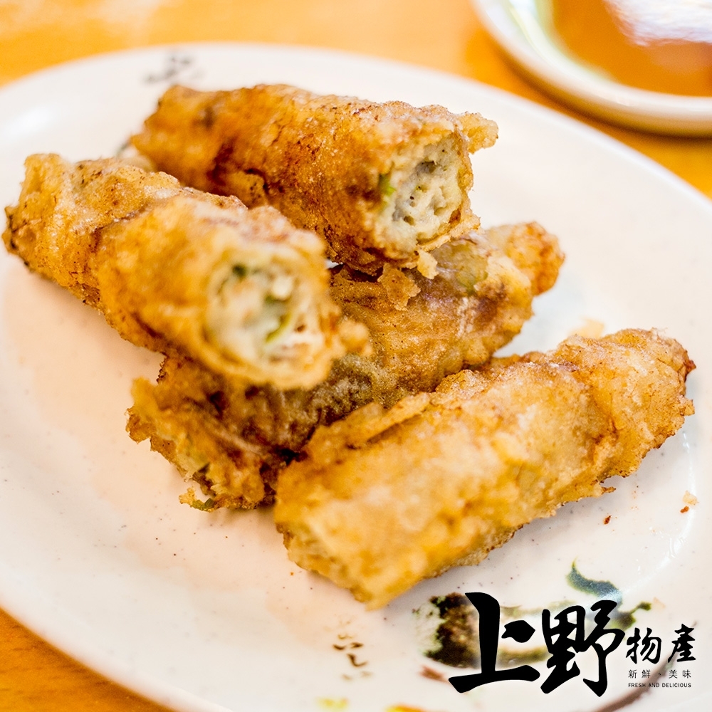 (滿899免運)【上野物產】鹿港老街阿益師 手工彈牙蝦捲（160g±10%/5條/包）x1包 (1包共5條)