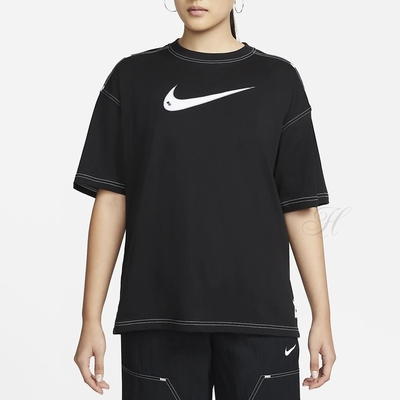 NIKE 耐吉 上衣 短袖上衣 運動 女款 黑 DM6212-010 AS W NSW SWSH SS TOP