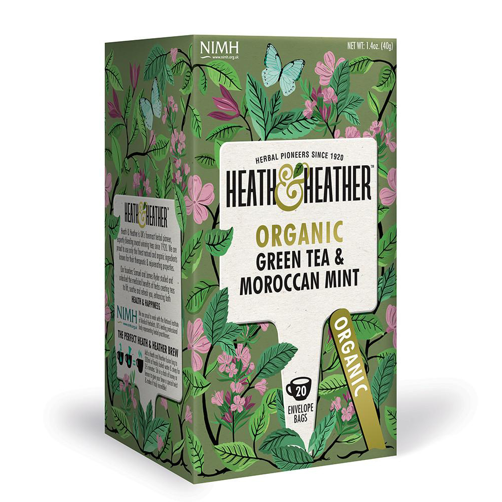 Heath & Heather 有機摩洛哥薄荷綠茶(20入/盒)