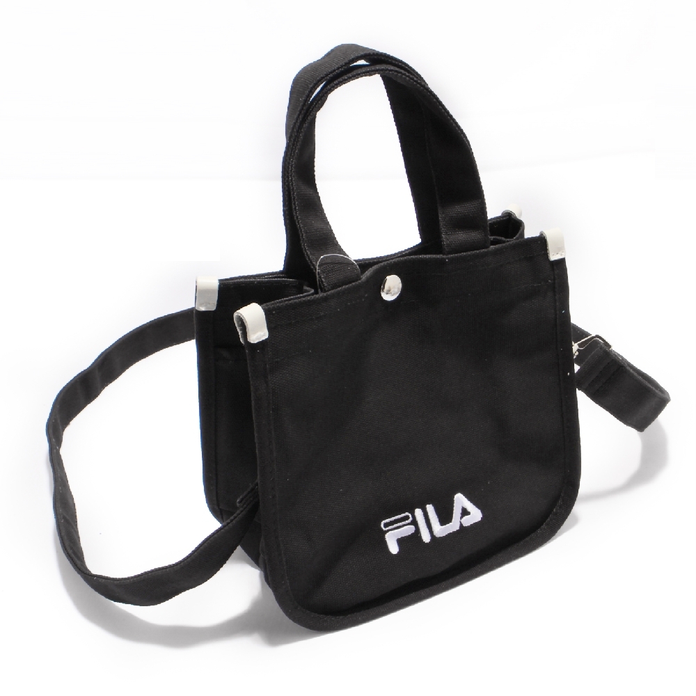 Fila 托特包 Hand Shoulder Tote Bag 斐樂 外出 輕便 手提包 可斜背 穿搭 黑 白 BMV7014BK