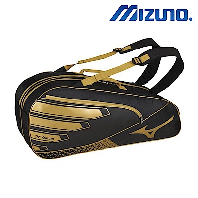 MIZUNO 美津濃 雙肩背袋6支入裝 黑黃 63JD800695