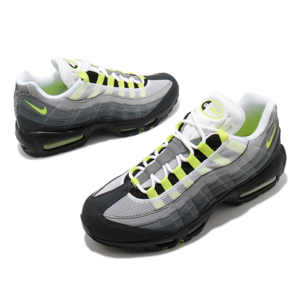 Nike 休閒鞋Air Max 95 OG 男鞋Neon 25周經典復刻氣墊灰黑黃CT1689001