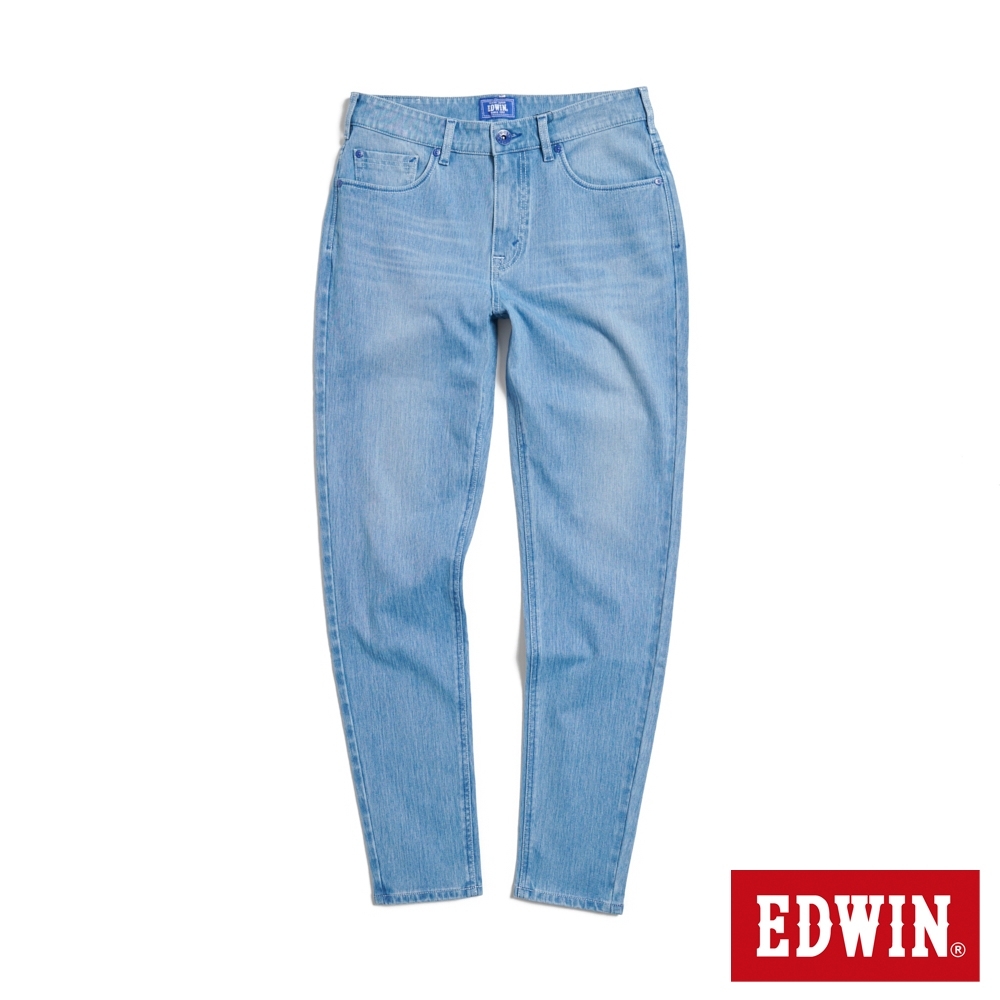EDWIN JERSEYS迦績 棉彈力錐形褲-男-石洗藍