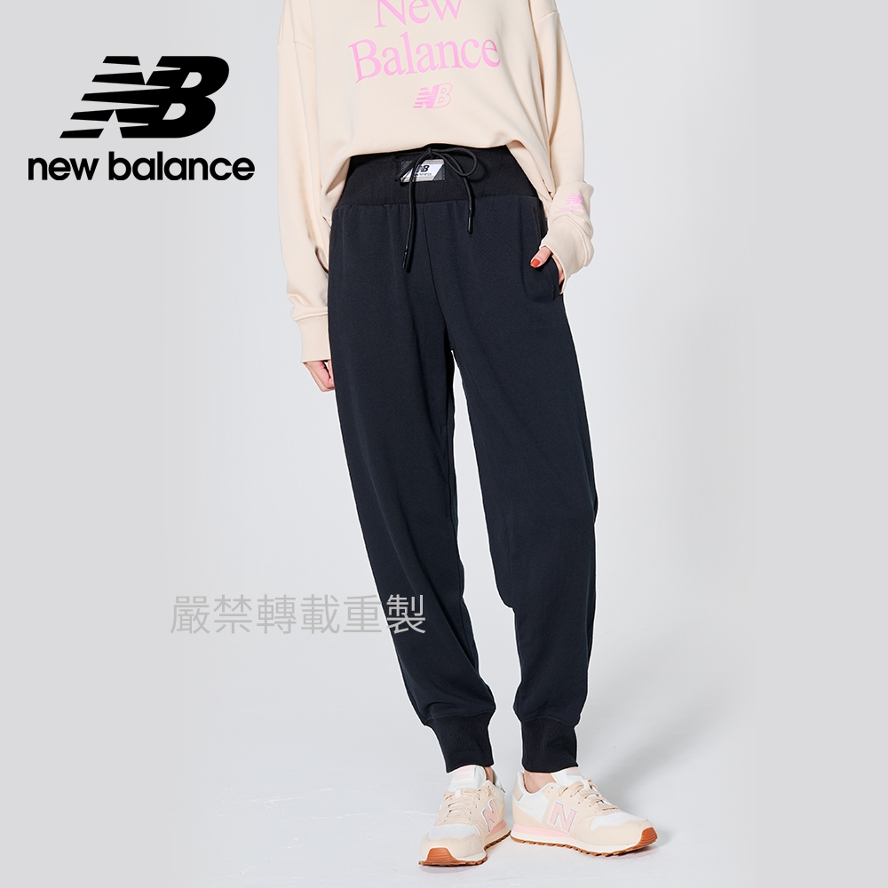 [New Balance]NB棉質長褲_女性_黑色_AWP21503BK