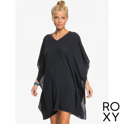 【ROXY】MOON BLESSING PONCHO 洋裝/海灘罩衫 黑色