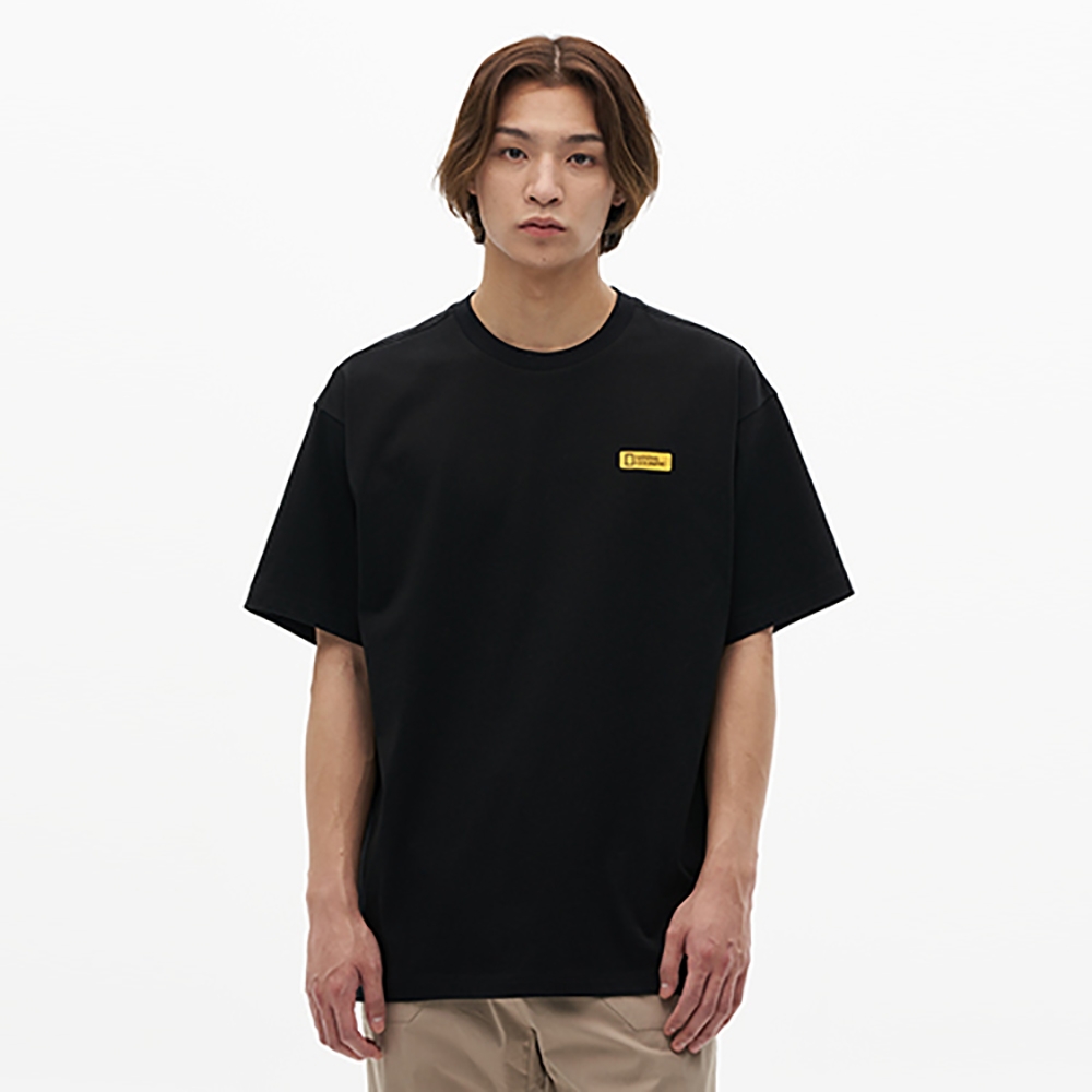 NATIONAL GEOGRAPHIC  Oversize Box LOGO 男女 短袖T恤 炭黑-N212UTS902198