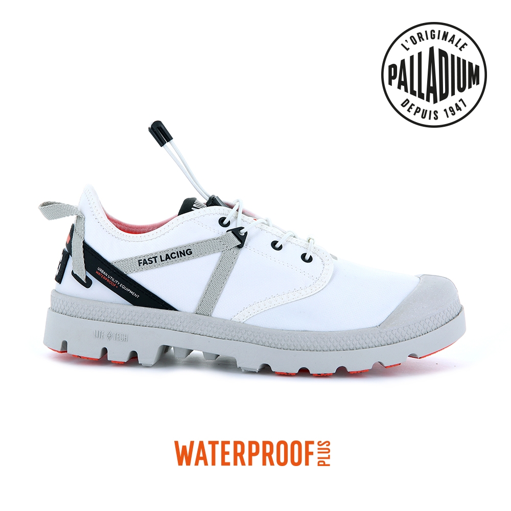 PALLADIUM OX TRAVEL LITE+ WP+快穿輕量低筒防水靴-中性-太空白