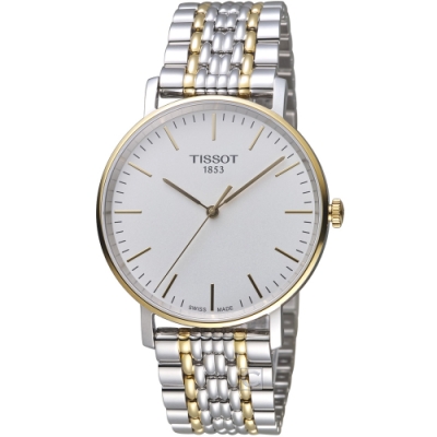 tissot 天梭 官方授權everytime 經典雋永手錶(t1094102203100)38mm