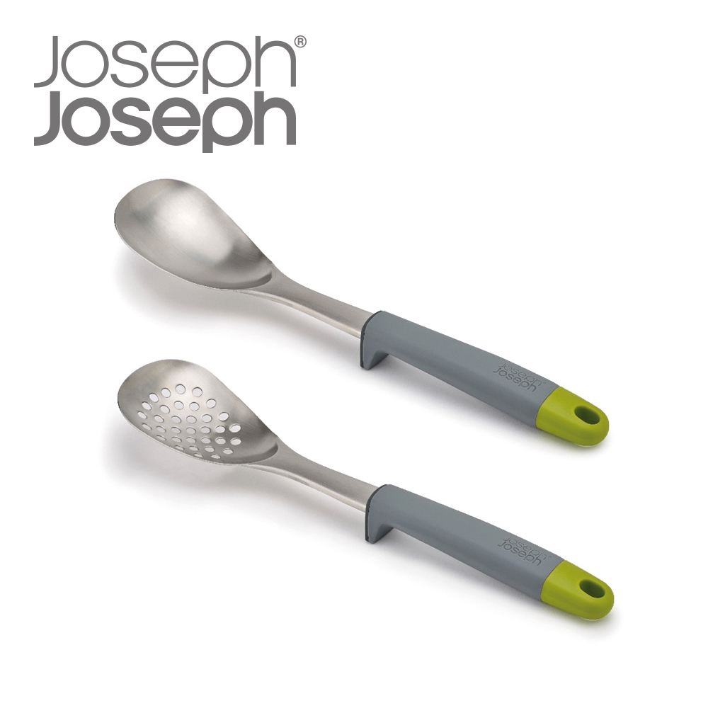 Joseph Joseph 不沾桌不鏽鋼料理工具兩件組(料理匙+過濾匙)