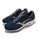 Mizuno 慢跑鞋 Wave Inspire 17 超寬楦 男鞋 緩震科技 透氣 藍 金 J1GC214542 product thumbnail 1