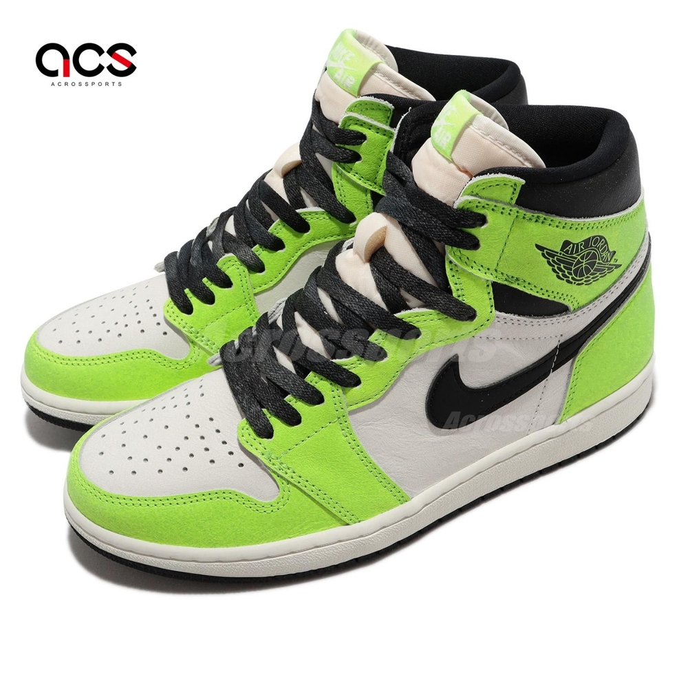 Nike 休閒鞋Air Jordan 1 Retro High OG 男鞋螢光綠Visionaire 555088
