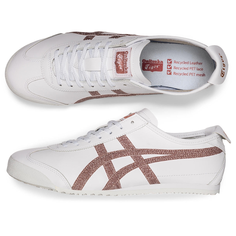 Onitsuka Tiger】鬼塚虎白底玫瑰金虎爪紋MEXICO 66(1183B779-101 