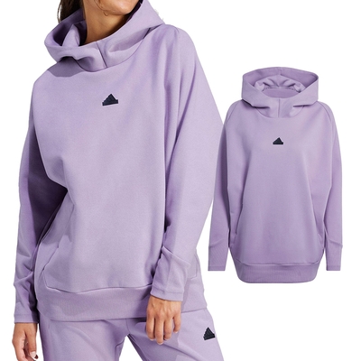 Adidas W Z.N.E. WTR OH 女 紫色 休閒 口袋 冬季 帽T 長袖 IS4336