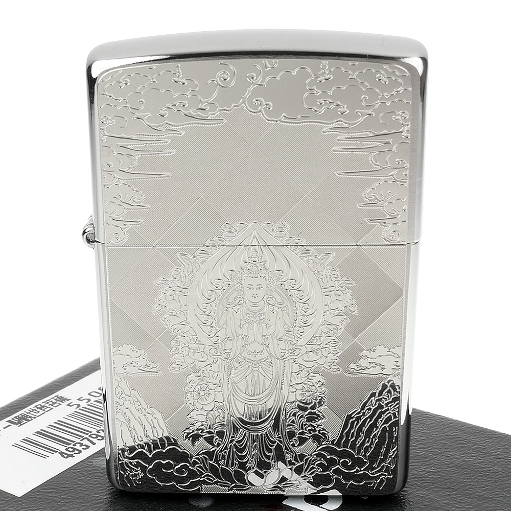 ZIPPO 日系~Metal Plate-聖觀世音菩薩-黃銅板貼片加工打火機