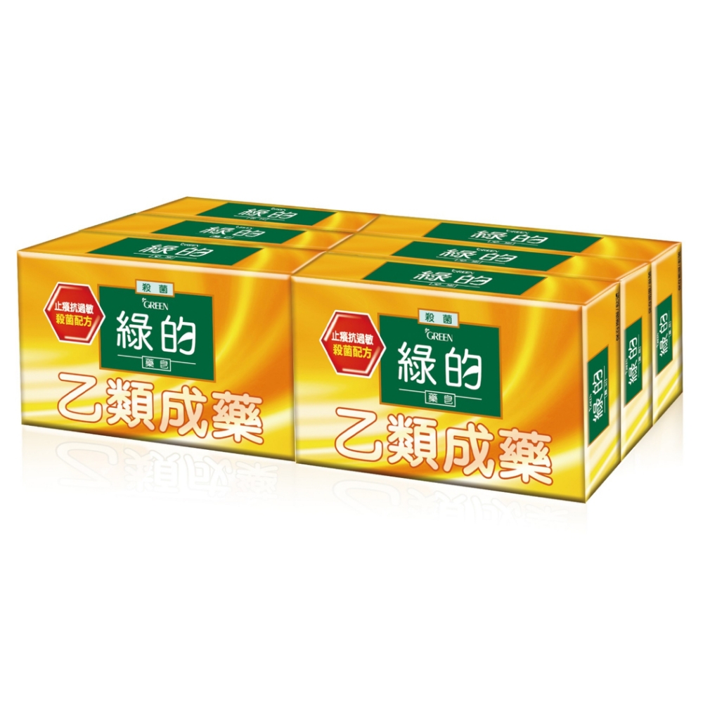 綠的GREEN 藥皂-消毒殺菌味 80g*6入組(乙類成藥)