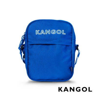 KANGOL LIBERTY系列 韓版潮流LOGO背帶小型側背包-藍色 KG1194