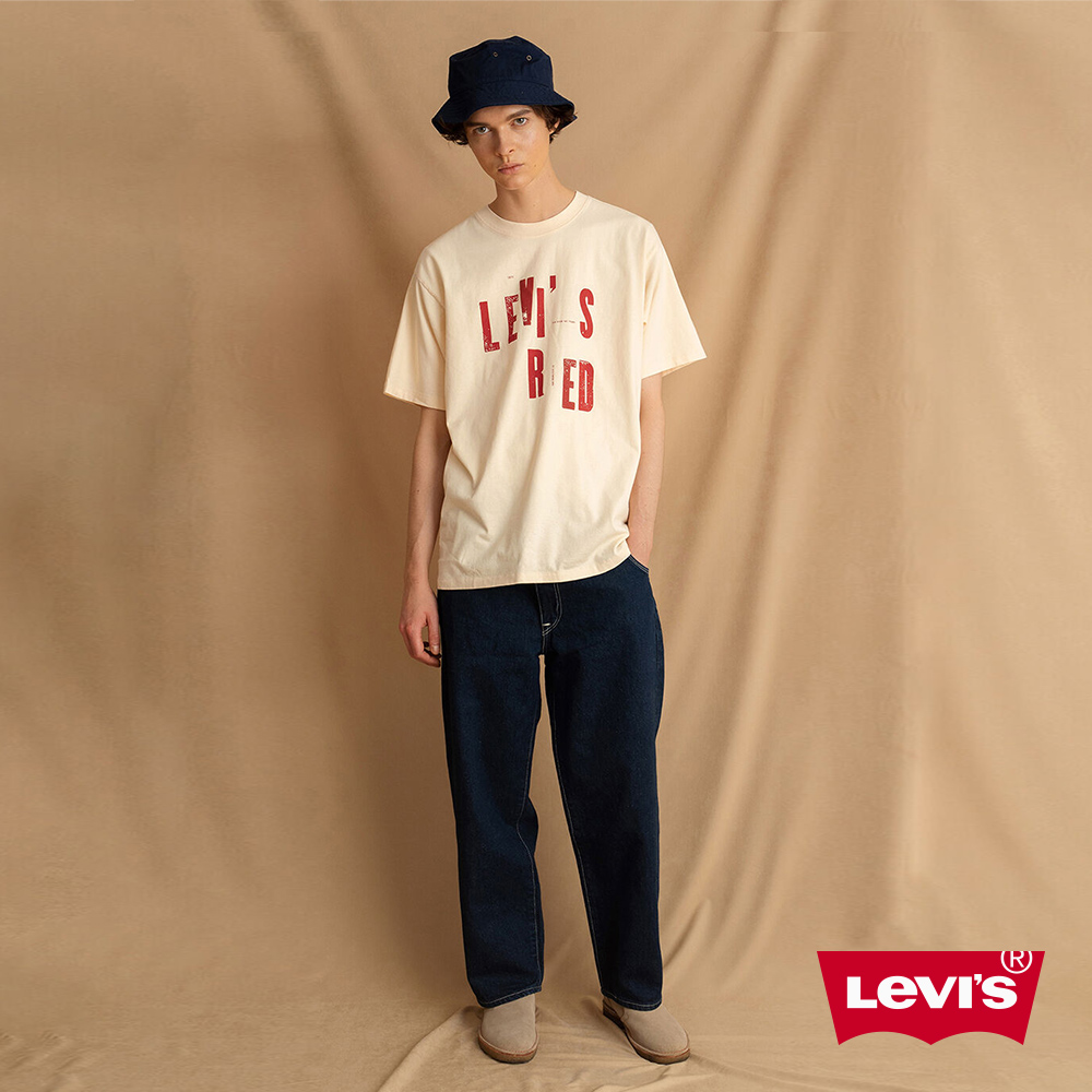 Levis Red工裝手稿風復刻再造 男款 寬直筒牛仔褲 / 原色