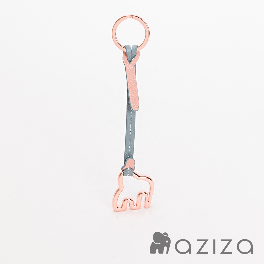 aziza鏤空小象撞色吊飾鑰匙圈-多色