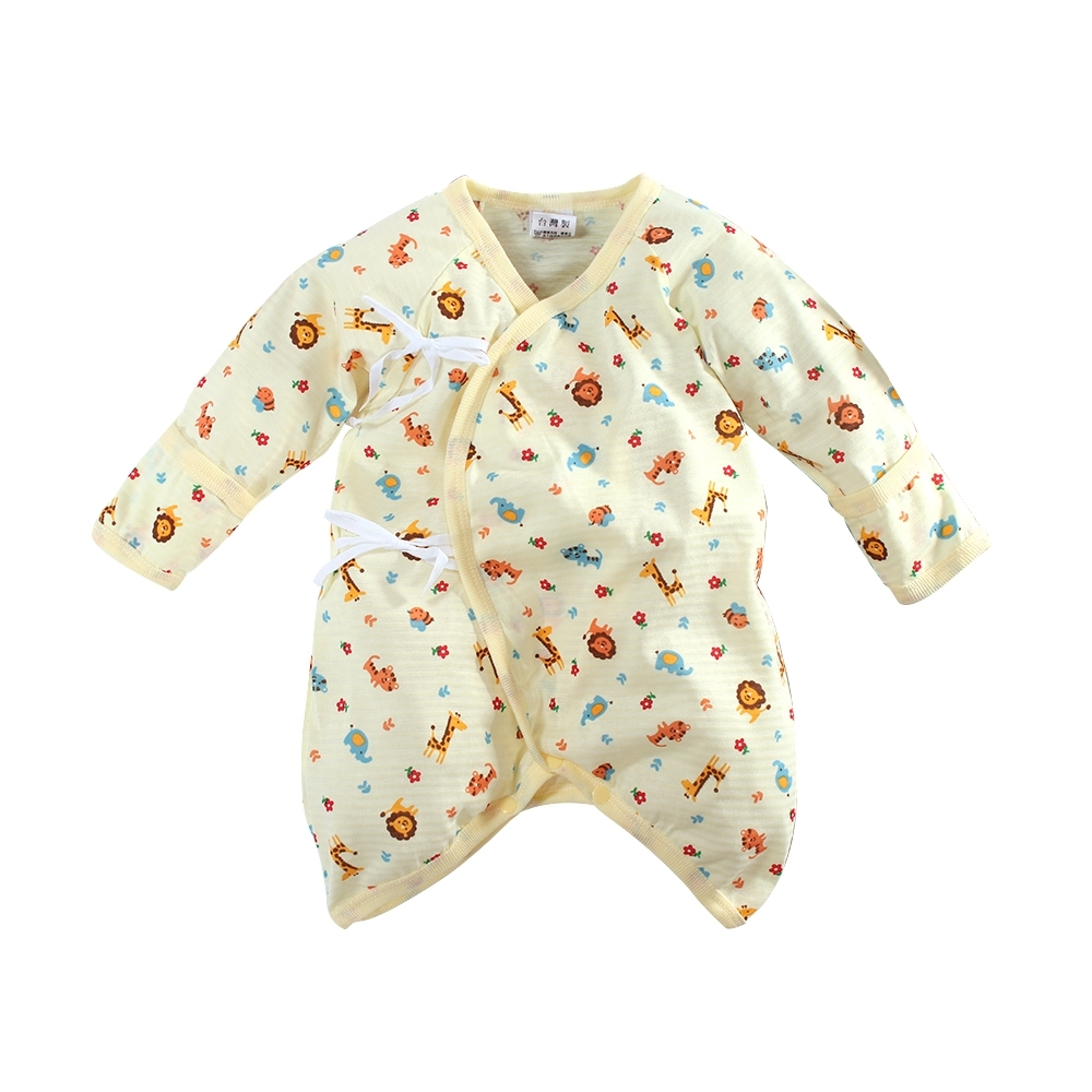 魔法Baby包屁衣 台灣製嬰兒薄長袖護手蝴蝶衣  k51595